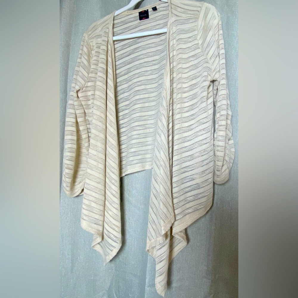 Raffaello beige light weight cardigan Large